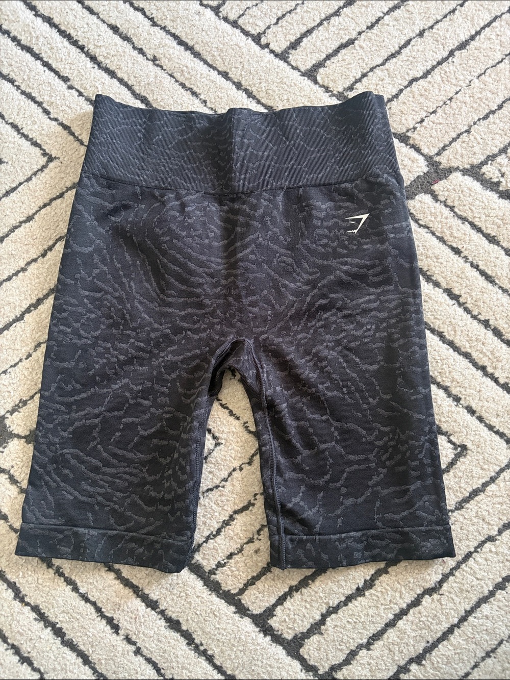 Gymshark Black Textured High-Waist Women’s Bike Shorts